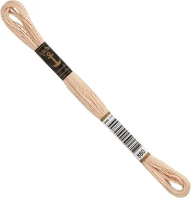 Obrázok produktu pre Navlievacia niť Anchor Sticktwist, 8 metrov, biela, bavlnená, farba 880, 6 nití
