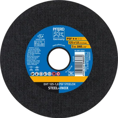Immagine prodotto di PFERD Disco da taglio PSF STEELOX Ø 125 x 1 mm diritto - 61721100