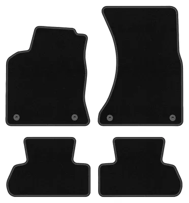 Produktbild von Velours-Fußmatten für Audi Q5 I 2008-2017 (SUV) – 4-tlg, Schwarz, passgenau – Wielganizator BASIC