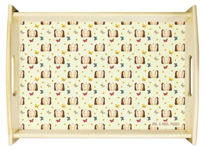 Produktbild von Mr. & Mrs. Panda Serviertablett Igel Liebe - Gelb - Geschenk, Sofa Tablett, Hochzeit, Freund, Deko, Holztablett, Hochzeitstag, Freundin, Servier