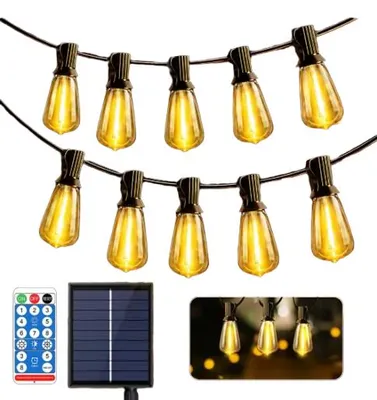 Produktbild von Außen LED Lichterkette, IP44 wasserdicht, Fernbedienung, 15m 25Lampen