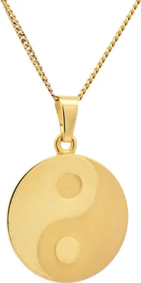 Produktbild von Anhänger Ying Yang   333-8 Karat Gold mit vergoldeter Silberkette 36cm