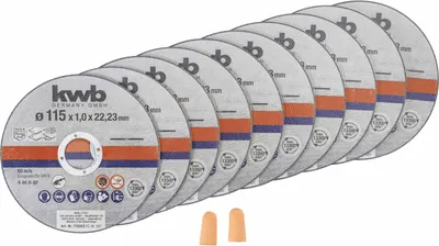 Produktbild von kwb 712021 Trennscheiben-Set 10teilig 115 mm 22.23 mm 10 St. (712021)
