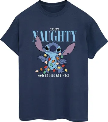 Produktbild von Disney - "Naughty & Nice" T-Shirt für Damen BI30655 (XL) (Marineblau)
