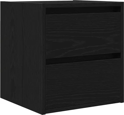 Produktbild von Wand-Nachttisch Schwarz Eichen-Optik 38x34x40 cm