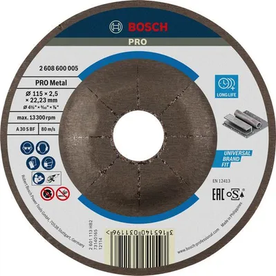 Produktbild von PRO Metal Trennscheibe, 115 x 2,5 x 22,23 mm, gekröpft, oSa
