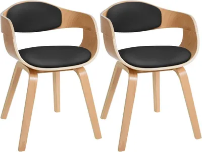 Immagine prodotto di set di 2 sedie da pranzo - Sedie da pranzo - Eleganti e facili da pulire
