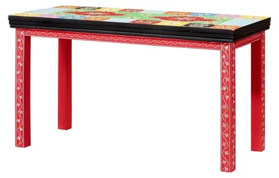 Produktbild von Beistelltisch mit Mosaikdesign | Massivholz Mango | 38x38x41,5 cm | Schlafzimmer & Wohnzimmer