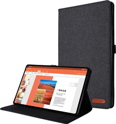 Zdjęcie produktu dla Etui na tablet König Design kompatybilne z Realme Pad 10.4 Fabric Smart Cover Case Black