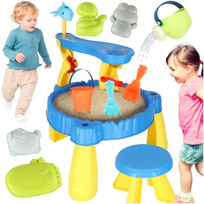 Produktbild von Wassertisch mit Sand- und Wasserbahn, zwei Ebenen, Zubehör