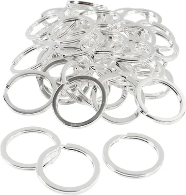 Produktbild von Creativ Company Schlüsselring 28 mm versilbert 50 Stück Schlüsselanhänger