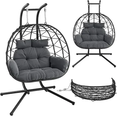 Imagen del producto de Silla colgante Alarian XXL para 2 personas, con estructura, color , capacidad máxima de 220 kg