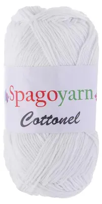 100g Strickgarn Cottonel Uni Häkelgarn Strickwolle weiß
