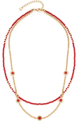 Produktbild von JEWELS BY LEONARDO Halskette Florena - doppelreihige Kette aus goldfarbenem Edel