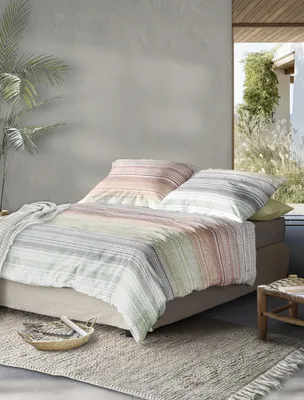 Produktbild von Irisette Easy Soft-Seersucker Bettwäsche 135x200 Streifen pastell bunt 8706-90