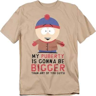 Image de South Park - T-shirt "Puberty" pour homme/femme Unie TV29339 (3XL) (Sand)