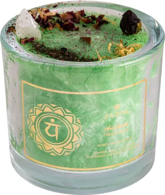 Produktbild von Chakra Kerze Herzchakra, H: 9 cm, ø 10 cm