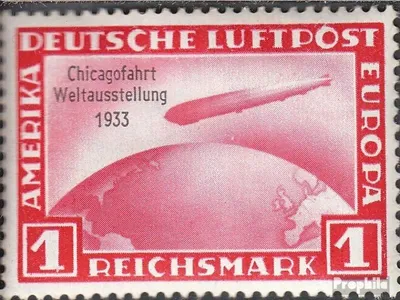 Produktbild von Briefmarken Deutsches Reich 1933 Mi 496 gestempelt 50. Ozeanüberquerung Graf Zeppelin Chicagofahrt