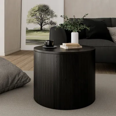 Zdjęcie produktu dla Stolik kawowy Vicco Tavilo Dąb/czarny 48 x 48 cm, Model 55192