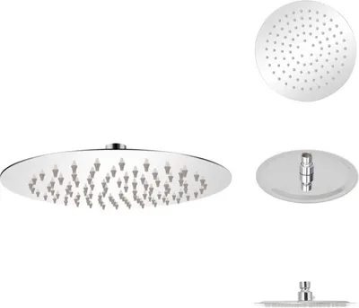 Immagine prodotto di vidaXL Soffione doccia a pioggia in acciaio inox 20 cm rotondo - Soffioni doccia