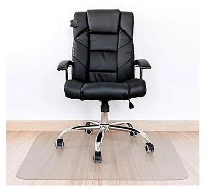 Produktbild von Transparente Stuhlmatte für Bürostühle, 90x120cm, Schutz für Hartböden, kratzfest und rutschfest