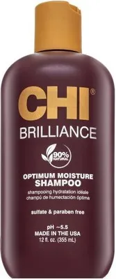 Image de CHI Deep Brilliance Olive & Monoi Optimum Moisture Shampoo Shampooing hydratant pour les cheveux 355 ml