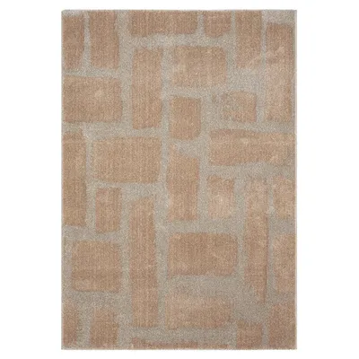 Produktbild von Teppich Kurzflor Wohnzimmer Schlafzimmer Hochwertig Steinmuster Grau Anthrazit , Farbe:Beige, Maße:160x230 cm