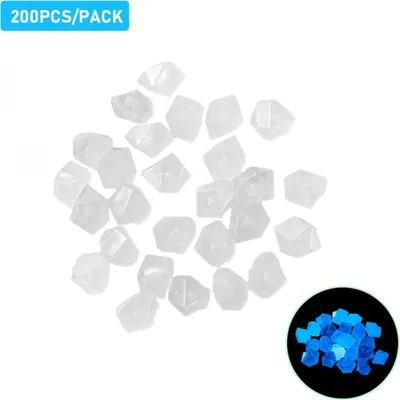 Produktbild von 200 Stück im Dunkeln leuchtende Steine Leuchtsteine Diamantfoermige fluoreszierende Steindekoration fuer Aquarium, Wasserlandschaft, Aussenhof, Landschaft, Garten, Gehweg,Weiss