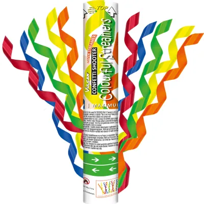 Immagine prodotto di Sparacoriandoli - Festoni colorati - Set di 3 - Festoni colorati - 30 cm - Per feste, compleanni o festival - Per interni ed esterni