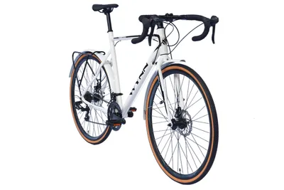 Produktbild von WYNN Gravelbike Gravel 28 Zoll GRL1.1 weiß Rahmenhöhe 60 cm Damen Herren 14 Gänge Gepäckträger Schutzbleche