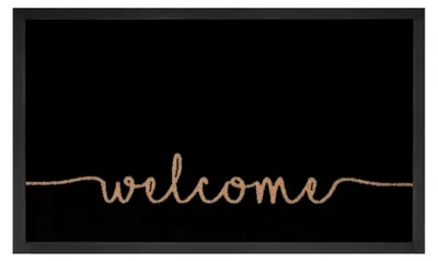 Produktbild von Fußmatte für Innen und Außen 45x75cm - Schmutzfangmatte mit Schriftzug Waschbar & Wetterfest, rutschfest für Eingangsbereich & Außenbereich – Anthrazit Beige