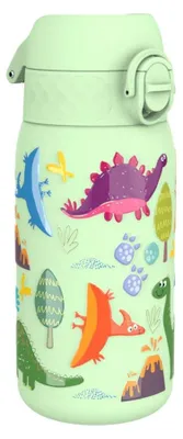 Produktbild von Kinder-Trinkflasche aus Edelstahl, 320 ml, Surfgrün, Dinosaurier – Ion8