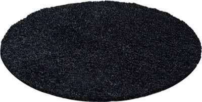 Produktbild von Hochflor Teppich Lux rund, Farbe: Anthrazit, Größe:120 cm rund