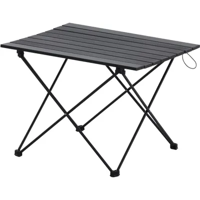 Produktbild von Campingtisch Wanderlust Ultra leicht Camping 56x46 cm Klapptisch Falttisch Picknick Tisch mit Tragetasche und Groundpad schwarz