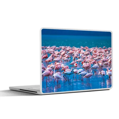 Produktbild von MuchoWow® Laptop Aufkleber Sticker Cover Flamingo - Wasser - Tropisch - Rosa 36.5x27.5 cm - Laptop-Sticker