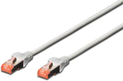 Zdjęcie produktu dla DIGITUS kabel krosowy Cat6 S/FTP 2xRJ45 7.0m szary woreczek foliowy z ochroną dźwigni