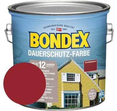 Produktbild von BONDEX Holzfarbe-Dauerschutzfarbe schwedenrot 2,5 L