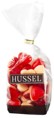Produktbild von Hussel Himbeerherzen auf Schaumzucker, 200g
