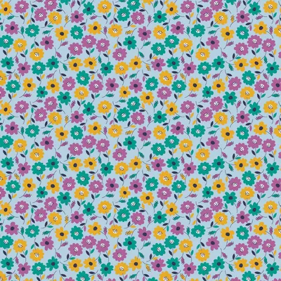 Produktbild von 0,5m Baumwollstoff BeHappy Motiv Flowerpower  Meterware B=150cm, Farbwahl