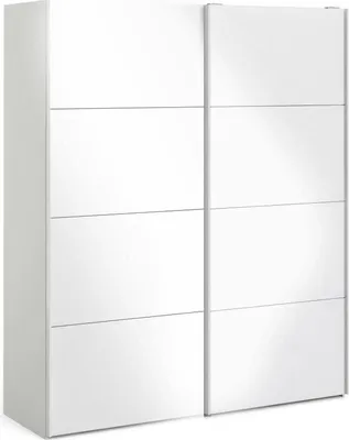 Image de Paeng - Armoire 2 Portes, 182x220h cm Blanc Brillant, Porte-manteau