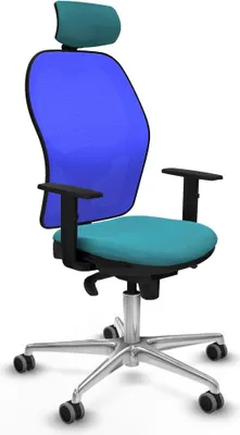 Produktbild von Bürostuhl mit Kopfstütze Piqueras y Crespo 1D086G2 türkis