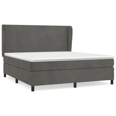 Productafbeelding van vidaXL Boxspringbed met matras, donkergrijs, 180x200 cm, fluweel
