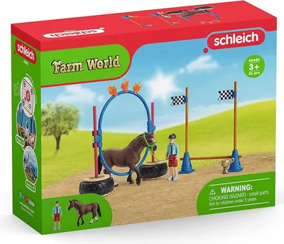 Image de Schleich Farm World Course de poney Agility, figurine de jeu