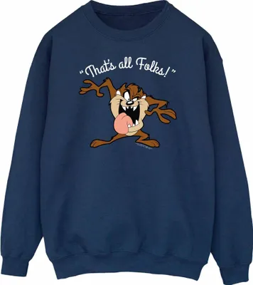 Obrázek produktu pro Looney Tunes - Pánská mikina "That's All Folks" BI2181 (L) (námořnická modrá)