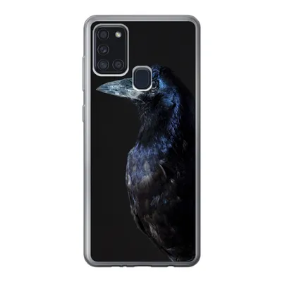 Produktbild von MuchoWow® Handyhülle Schutzhülle Hülle für Samsung Galaxy A21s Vogel - Tiere - Schwarz Silikon Softcase Handy Hülle - Hartschale