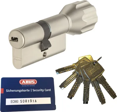 Produktbild von ABUS EC660 Knaufzylinder Länge Z28/K34mm (c=62mm) mit Sicherungskarte und 6 Schlüssel, SKG** Bohrschutz
