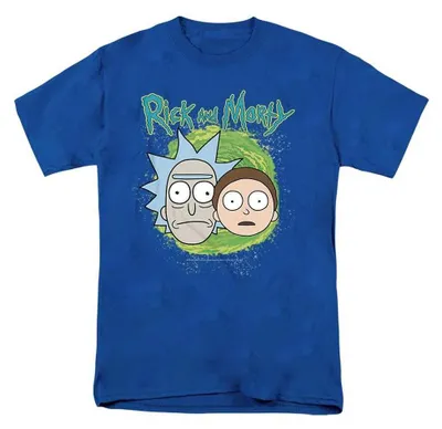 Produktbild von Rick And Morty - T-Shirt für Herren/Damen Uni TV37677 (XL) (Königsblau), KI-generiertes Bild