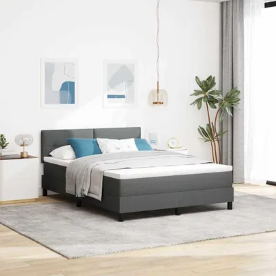 Produktbild von Maison Exclusive - Boxspringbett mit Kopfteil Dunkelgrau 160 x 200 cm Stoff