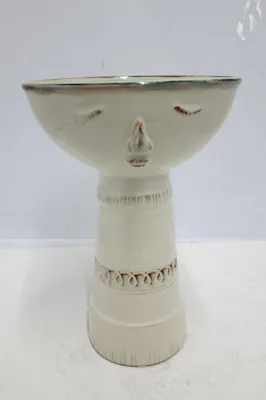 Produktbild von Gilde Vase, "Face", Keramik, creme, , L. 10 cm, B. 17 cm, H. 24 cm  55372