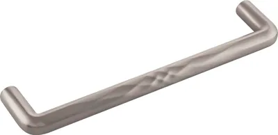Produktbild von Furnipart Möbelgriff Shuffle LA160 - Designer Griff für Möbel - abgerundet mit verzierung, Zinkdruckguss Edelstahl Effekt